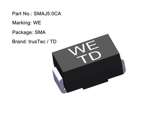 الصمام الثنائي 400W Sma SMD TVS 5V ثنائي الاتجاه SMAJ5.0CA