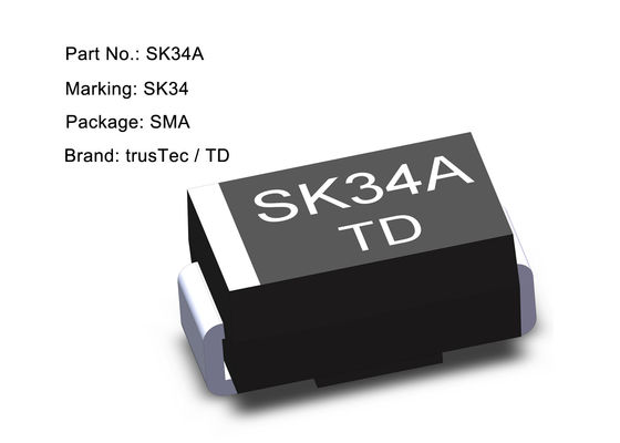 SS34A SS34B SS34 SMD شوتكي الحاجز الثنائي 3A 40V SMA SMB SMC